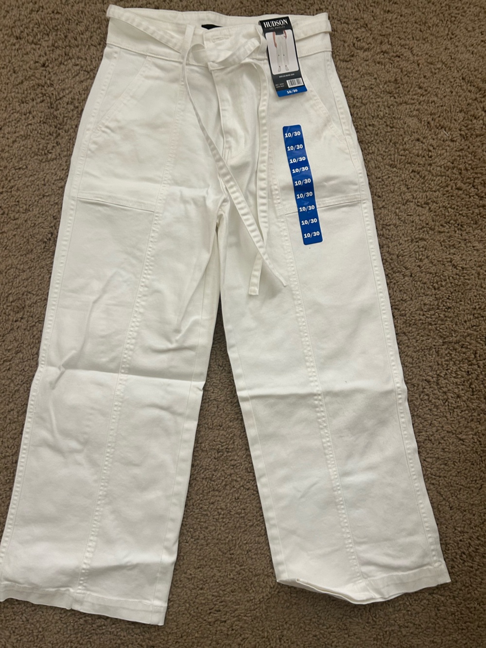 White Drawstring Pants Hudson